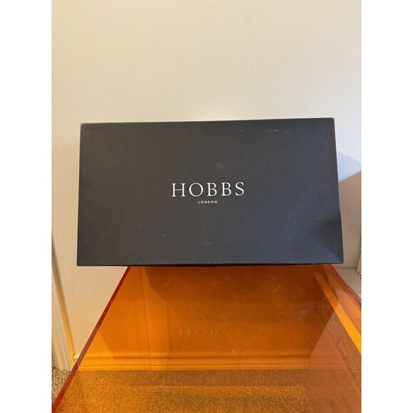 Hobbs London Milton Elastic Side Long Boot Knee-High Heeled Boot Black Leather - Picture 9 of 11